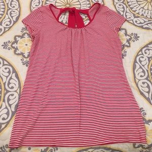 Red and White Striped Top