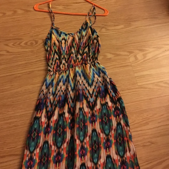 Beautiful straps ikat maxi dress