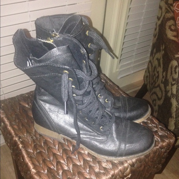 Worn once Combat boots