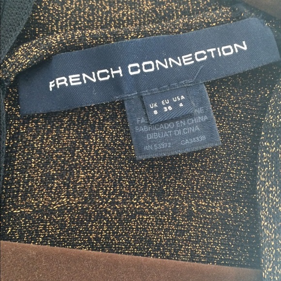 French Connection black & gold dress! - Picture 2 of 4