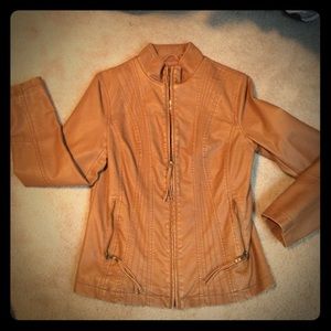 Brown Faux Leather Jacket