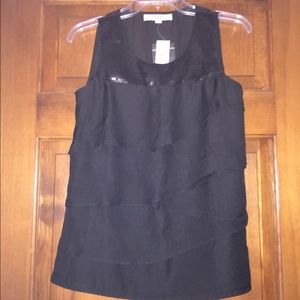Loft Black Sequin Tank