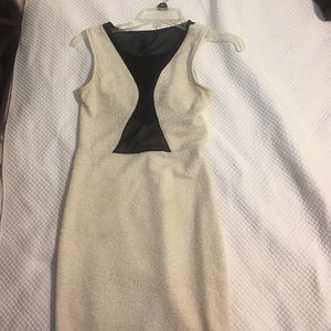 Beige w/ little of gold dress. Used.