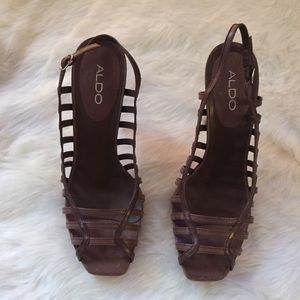 Caged platform sandal