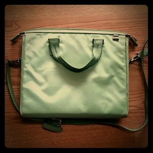 Tumi laptop tote, bright green