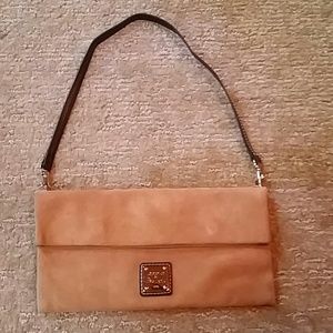 Dooney & Bourke suede foldover clutch