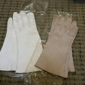 Genuine leather opera gloves 2 pairs