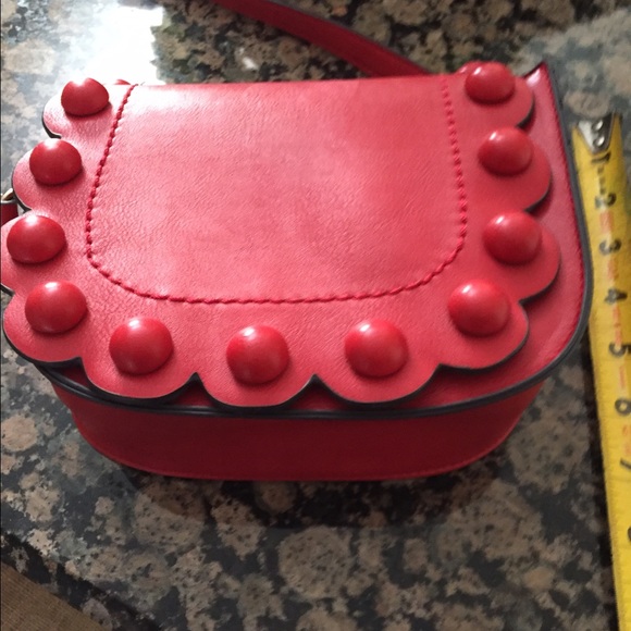 Red shoulder bag