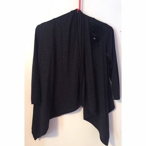 Grey/black short shaw with black flowers