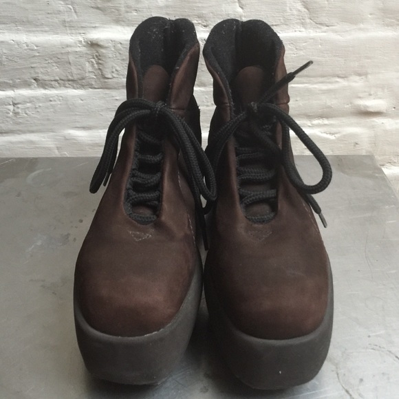 Stephen BXL platform brown suede shoes