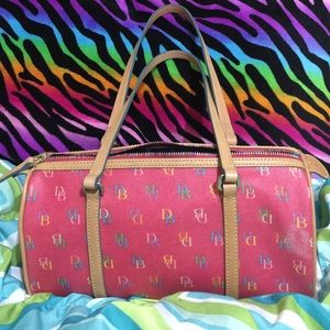 Dooney & Bourke Pink Signature Logo barrel