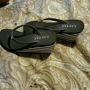 Ralp Laren Chaps wedge sandals