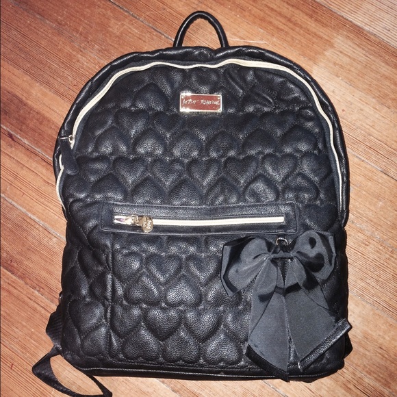 Betsey Johnson -- Black Hearts Bookbag