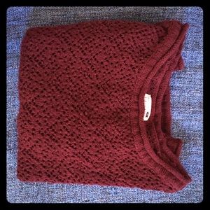 Maroon Knit Sweater. Size XS/S