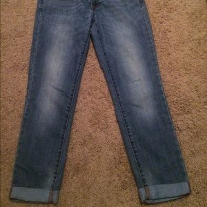 Cropped light wash denim by gap