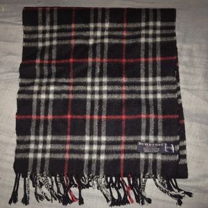 Burberry Navy Cashmere Scarf