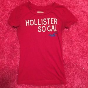 Hollister red graphic tee