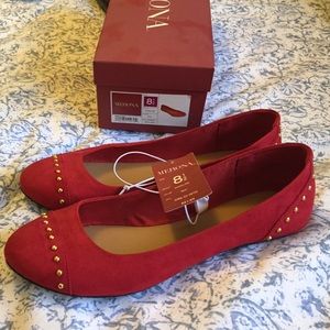 Merona red flats 8.5