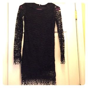 Long sleeve black dress