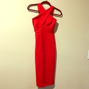 Beautiful wrap front red dress