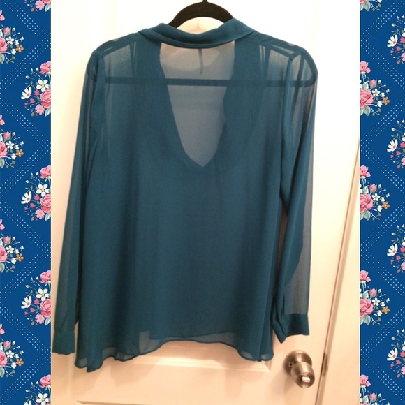 Free People Turquoise Blouse - Picture 3 of 5