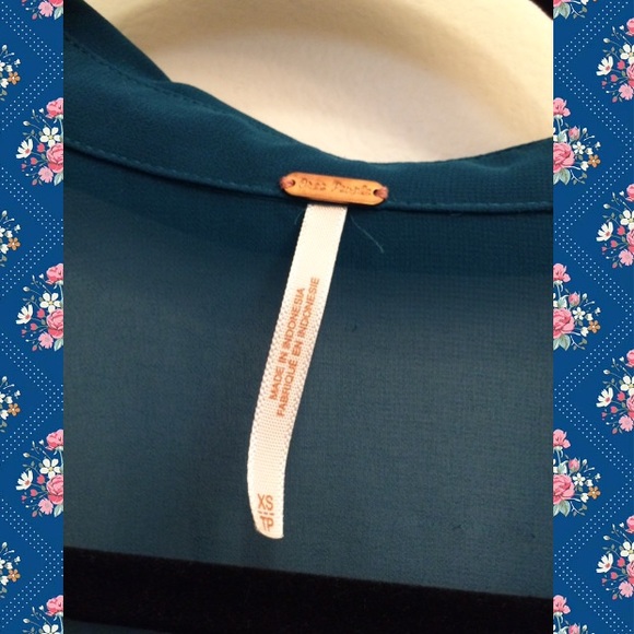 Free People Turquoise Blouse - Picture 4 of 5
