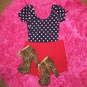 Navy blue, white Polka dot onsie