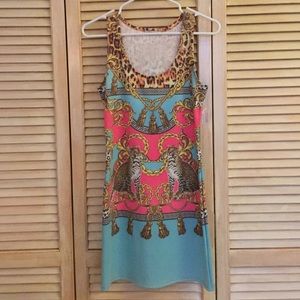 Aqua Patterned Dress