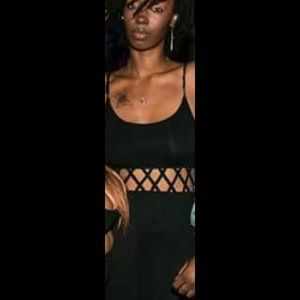 Long, black, cutout dress