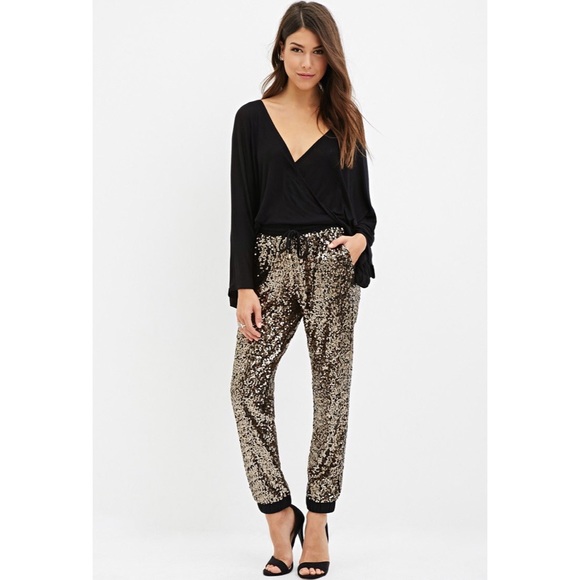 Pants - Sequin Jogger Style Pants NWT