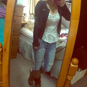 Navy Blue Hollister Sweater