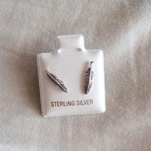 Tiny Feather Earrings