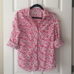 Tuxedo front button down top