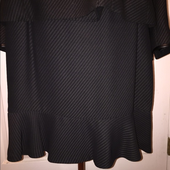 Black Tonal Stripe Skirt Suit - Picture 2 of 4