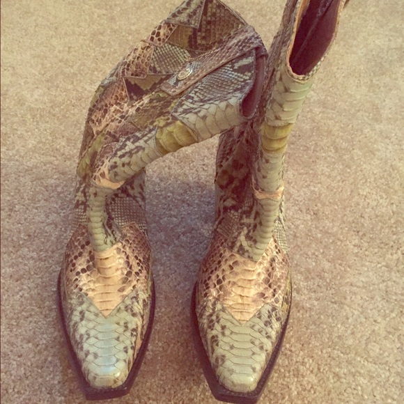 Python skin boots