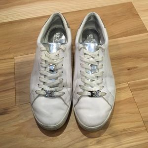 Michael kors white and silver sneakers