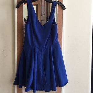 Flowy blue mini dress
