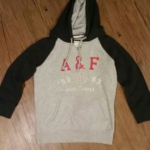 Gray and blue Abercrombie and Fitch sweatshirt