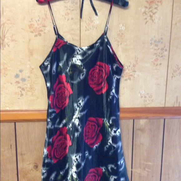 Silk night gown & robe med