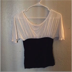 Black and white dress shirt.