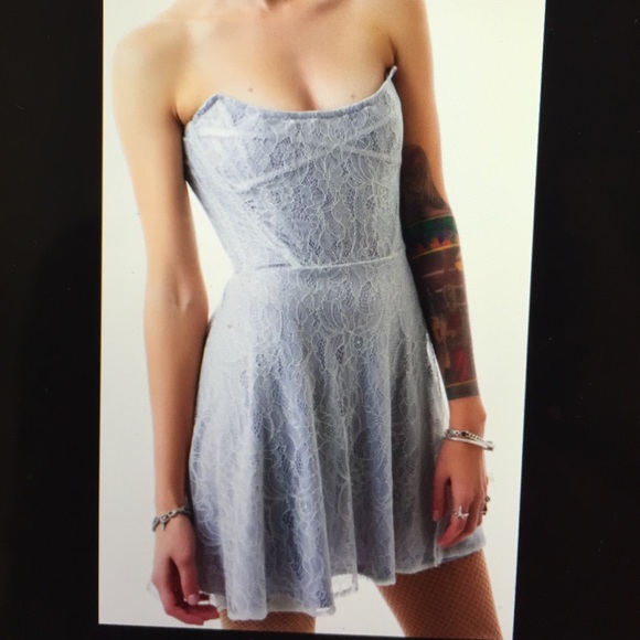 For love and lemons corset strapless mini dress