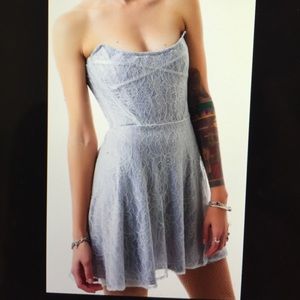 For love and lemons corset strapless mini dress
