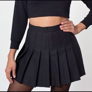 AA Dupe Black pleated tennis skirt