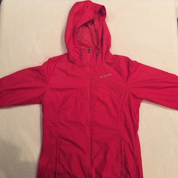 Red Columbia Sportswear Windbreaker