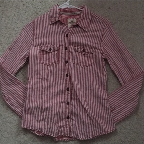 Pinstripe Hollister Button Down - Picture 2 of 3