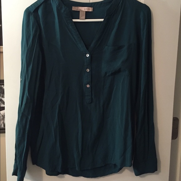 Hunter green blouse