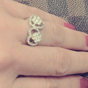 Double heart Diamond ring