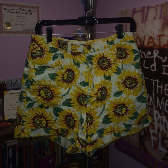 American apparel sunflower high rise shorts