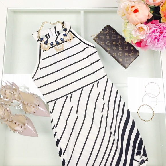 Tea and Cup Dresses & Skirts - Black and white asymmetric dress
