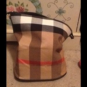 Burberry design canvas handbag